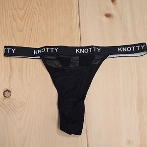 Knotty S XL Black Panties